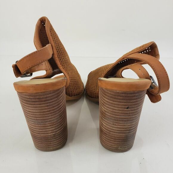 kelsi Dagger Shoes Women's 10  Light Brown Block Heel Open Toe & Heel - Picture 5 of 7